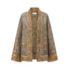 INTO THE EAST 25 Autumn/Winter Moss Green Dark Pattern Tussah Silk Cardigan Jacket ITE-E1DGAW001GR21JK-LV Green